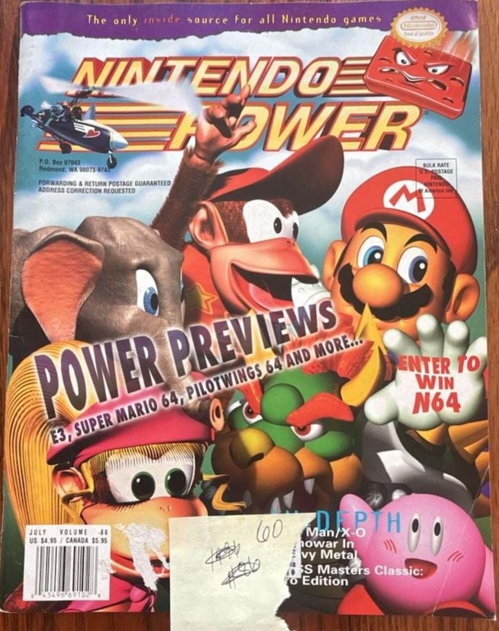 Nintendo Power Magazine July 1996 Volume 86. (60)